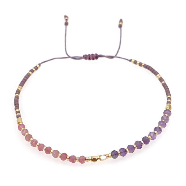 Tiny stone adjustable bracelet