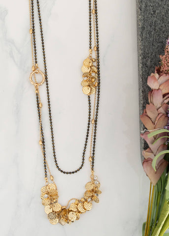 Tati Linked Disc 28" Multi-Strand Layered Necklace