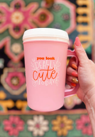 Retro Pink Mega Mug 22 Oz