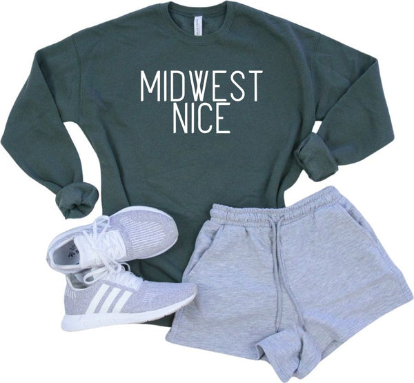 You Betcha' Midwest Nice Crewneck
