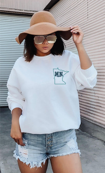 Groovy Retro Minnesota Crewneck Sweatshirt