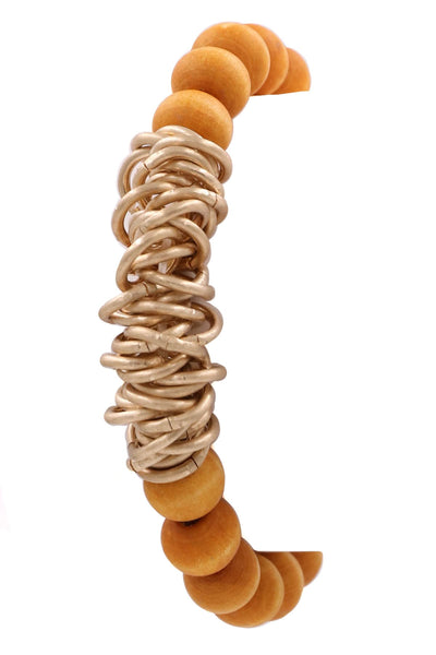 Wood Bead Stretch Bracelet