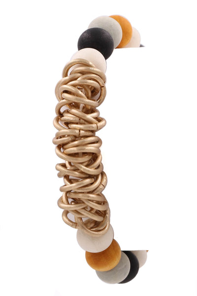 Wood Bead Stretch Bracelet