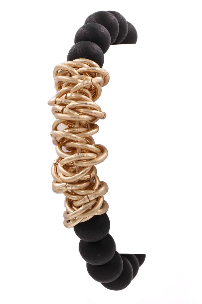 Wood Bead Stretch Bracelet