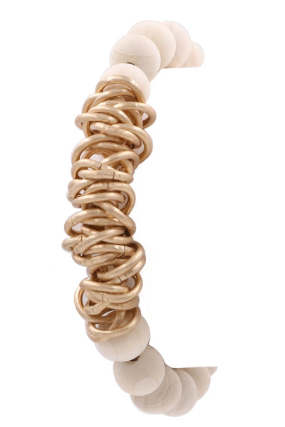 Wood Bead Stretch Bracelet