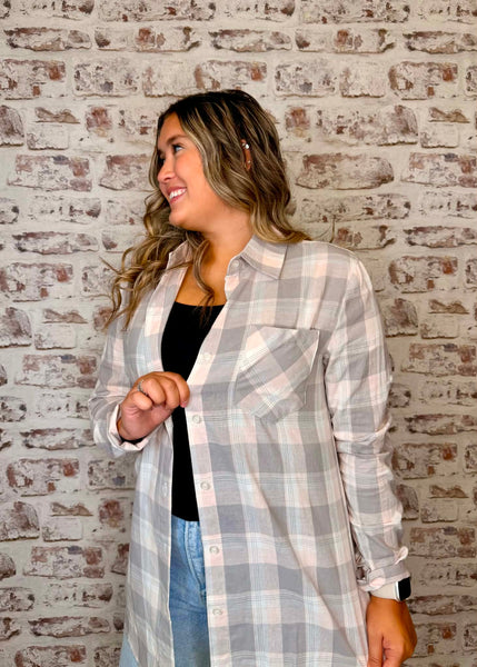 Gray Plaid Shirt