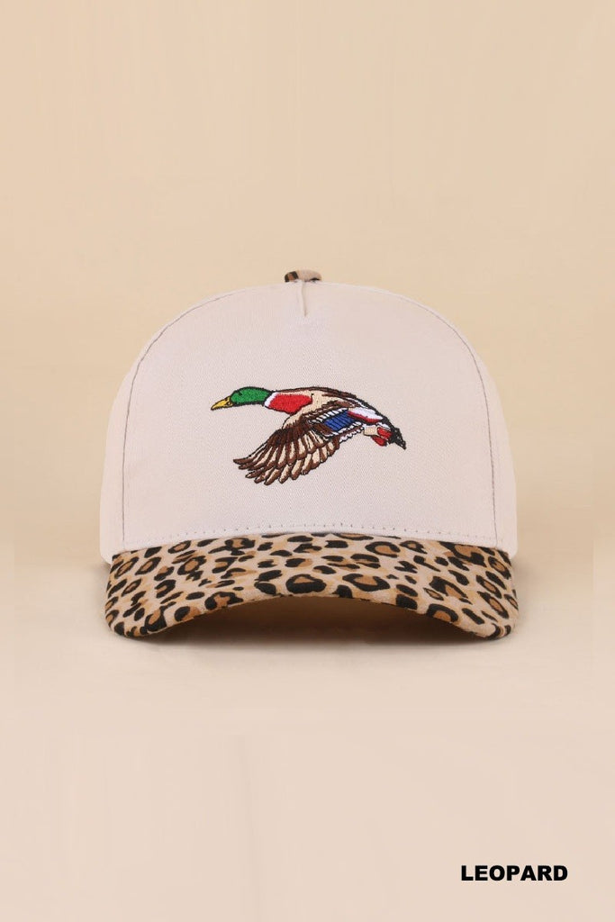 Mallard Cap with Leopard Bill