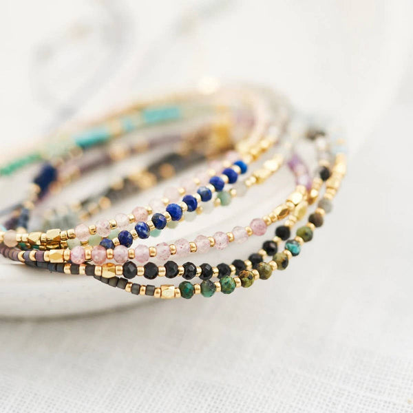 Tiny stone adjustable bracelet