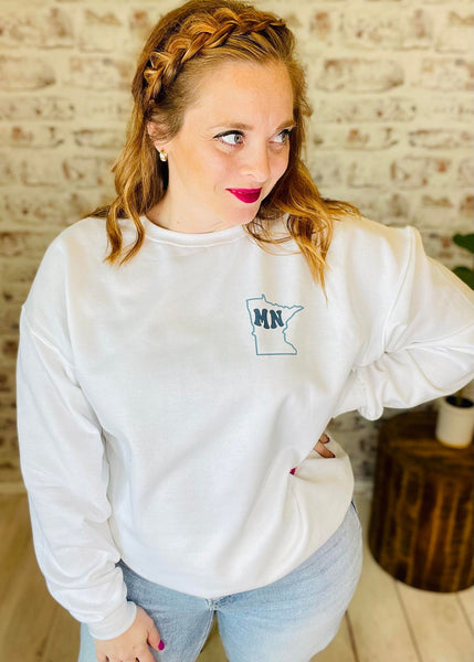 Groovy Retro Minnesota Crewneck Sweatshirt