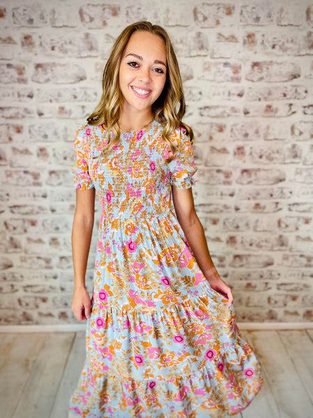 70's Knockout Smocked Dress