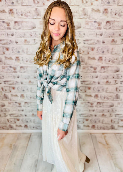 Plaid Button Up Top