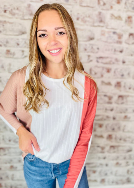 Colorblock Dolman Knit Top