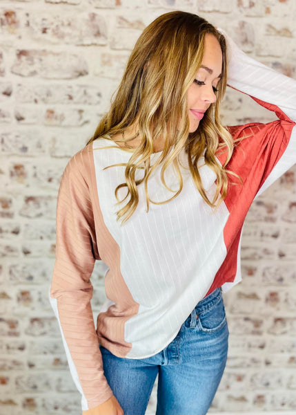 Colorblock Dolman Knit Top
