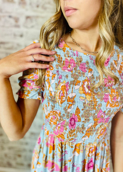 70's Knockout Smocked Dress