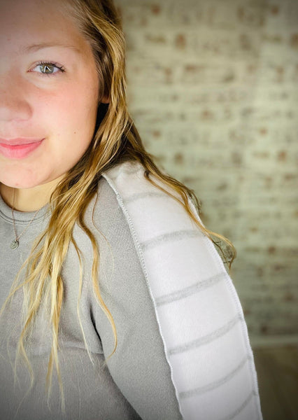 Brushed Stripe Terry Top