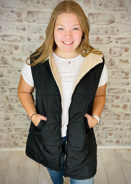 Longline Sherpa Vest