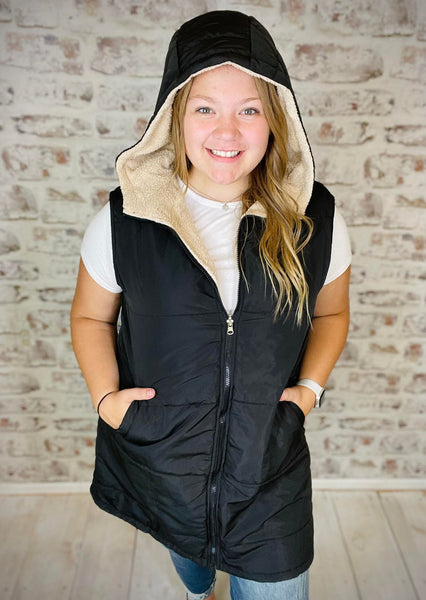 Longline Sherpa Vest