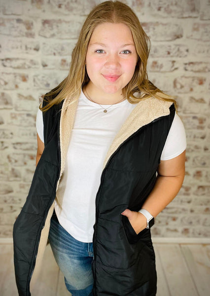 Longline Sherpa Vest
