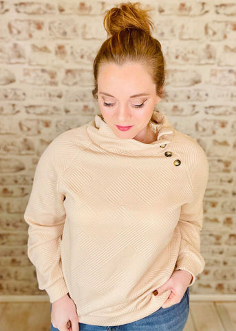 On My Way Textured Sweatshirt