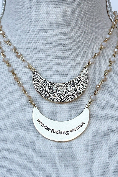 Wonder Woman Necklace in Gold