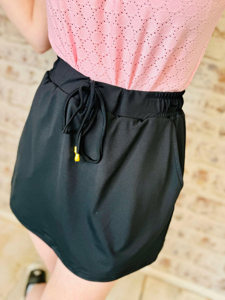 After Dark Black Skort