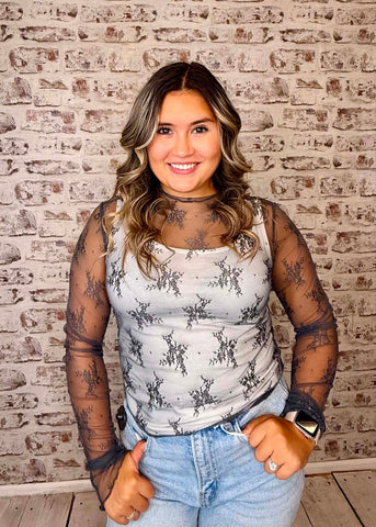 Midnight Lace Top