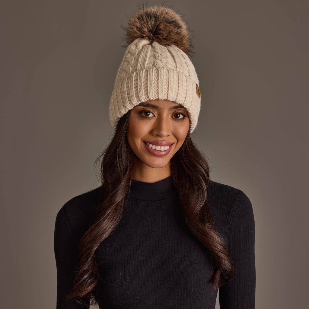 Cream Cable Hat