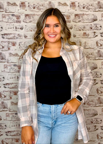 Gray Plaid Shirt