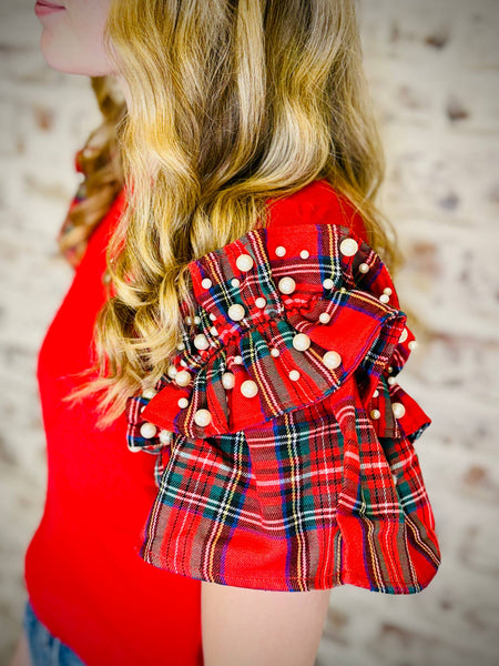 Red Holidazzle Pearl Top