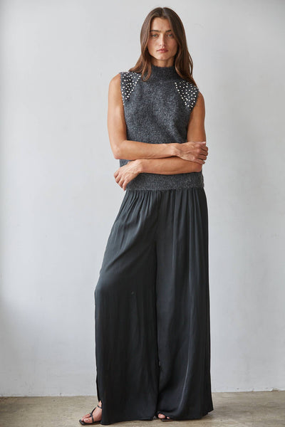 Sleeveless Knit Rhinestone