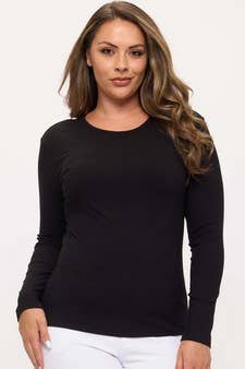 Ribbed Long Sleeve Plus Size