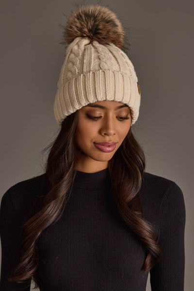 Cream Cable Hat