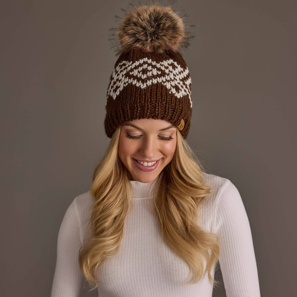 Brown & White Hat