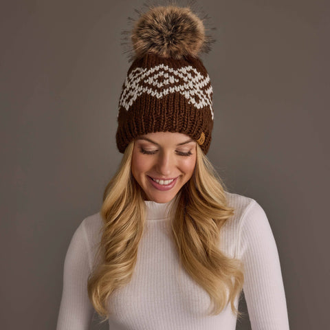 Brown & White Hat