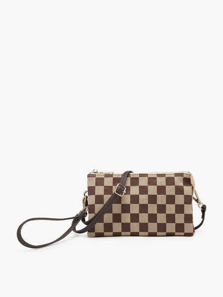 Riley Checkered Crossbody/Wristlet