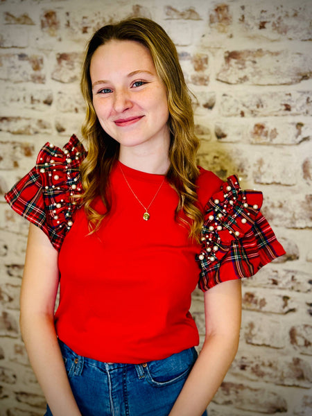Red Holidazzle Pearl Top