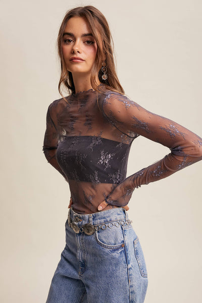 Midnight Lace Top
