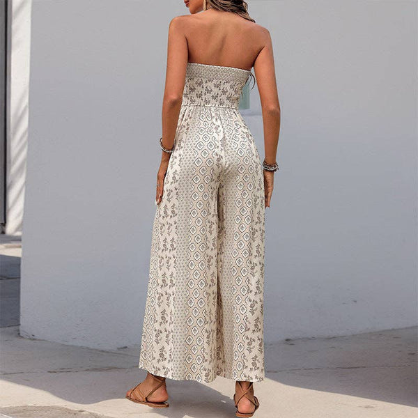 Strapless Smocked Jumpsuit