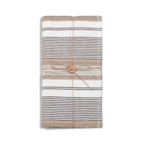 Tan Stripe Table Runner