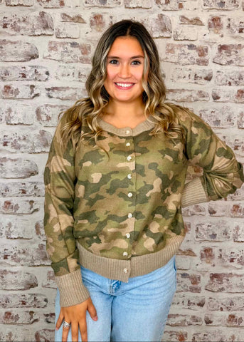 Camo Cardigan