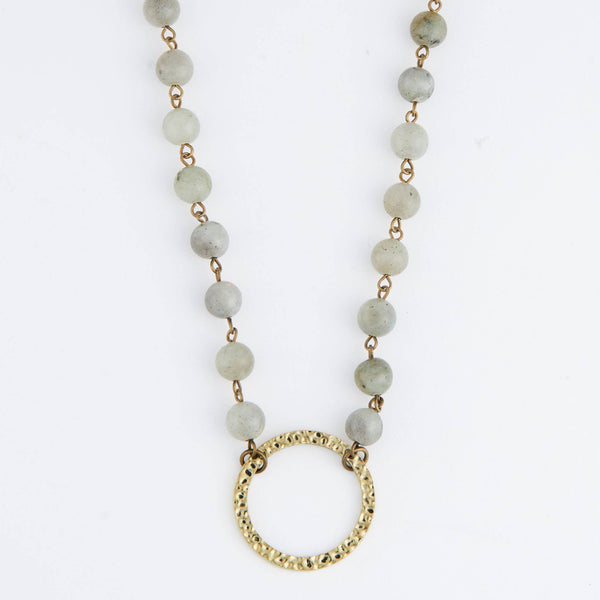 Necklace 18" Hammered Ring