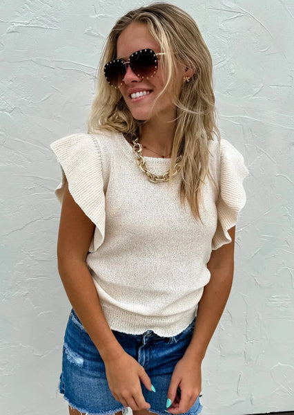 Ruffled Up Knit Top