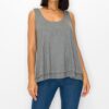 medium gray double layer swing style tank with wide straps