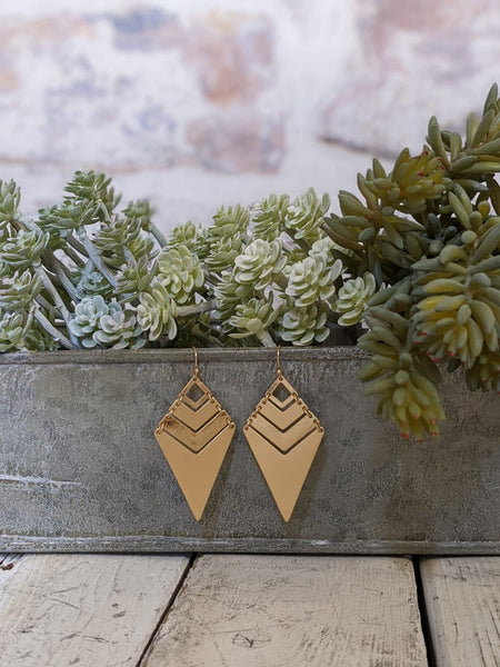 Chevron Earrings - Gold or Silver