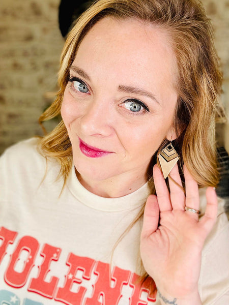 Chevron Earrings - Gold or Silver