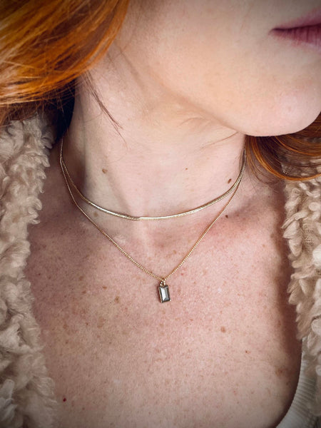 double layer Gold and Pendant Necklace