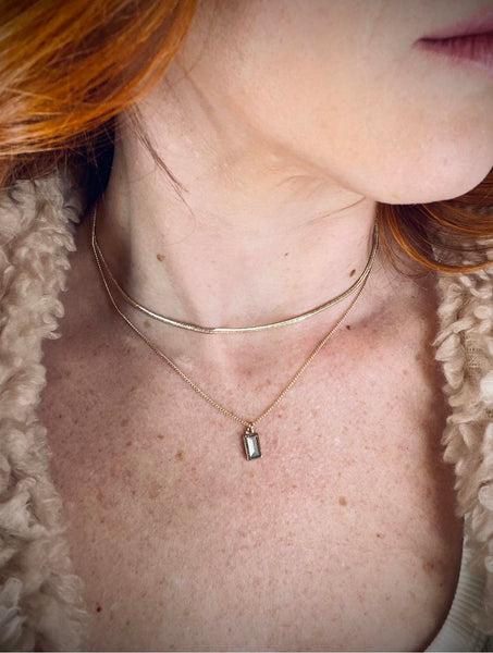 double layer Gold and Pendant Necklace