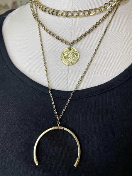 Pre Dinner Cocktails 3 Layer Necklace