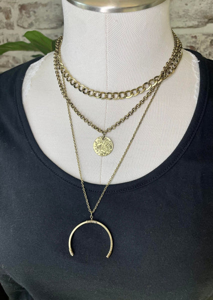 Pre Dinner Cocktails 3 Layer Necklace