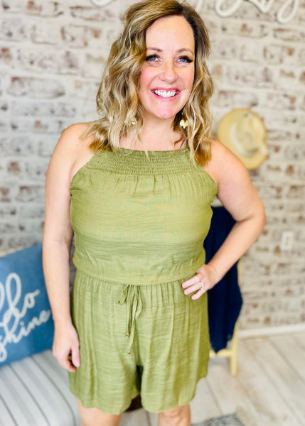 Afternoon Swoon Olive Romper